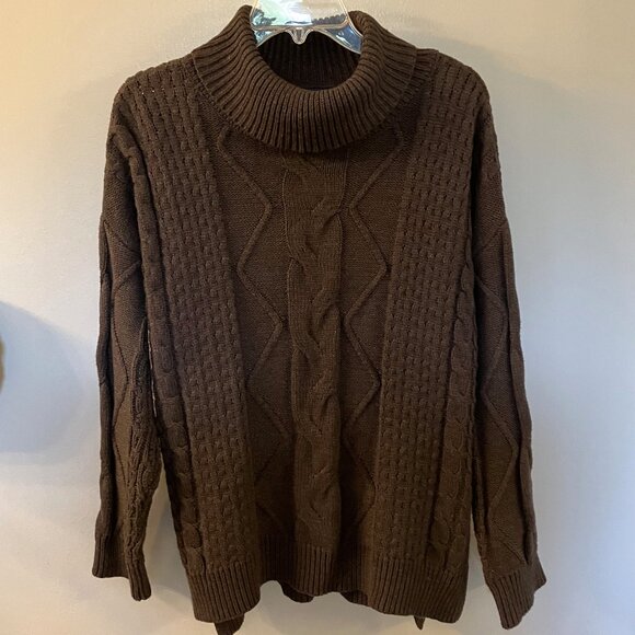 Basic Editions Sweaters - Basic Edition Gray Turtleneck Sweater - Size XL